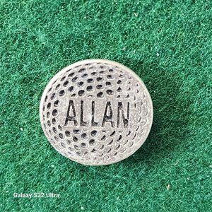 Personalized Metal Golf Ball Marker for Allan